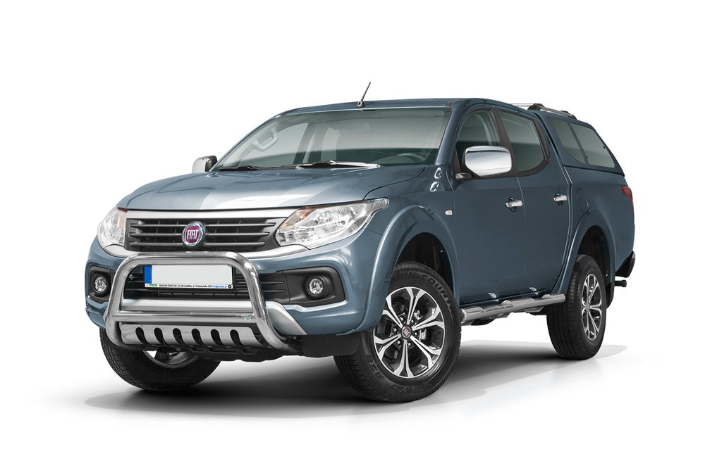 Pare-buffle avec plaque de protection Fiat Fullback (2015-)