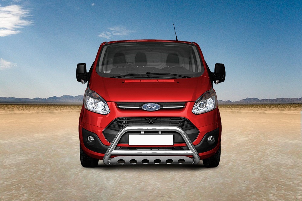 Pare-buffle avec plaque de protection Ford Transit Custom (2012-)