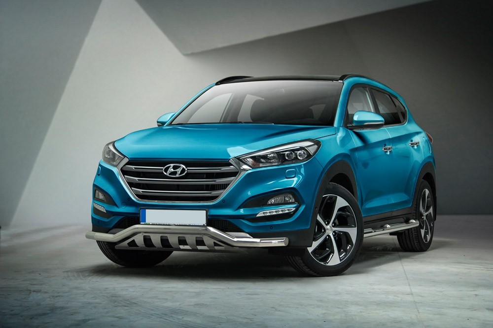 Pare-buffle barre de Spoiler et plaque de protection Hyundai Tucson (2015 -)