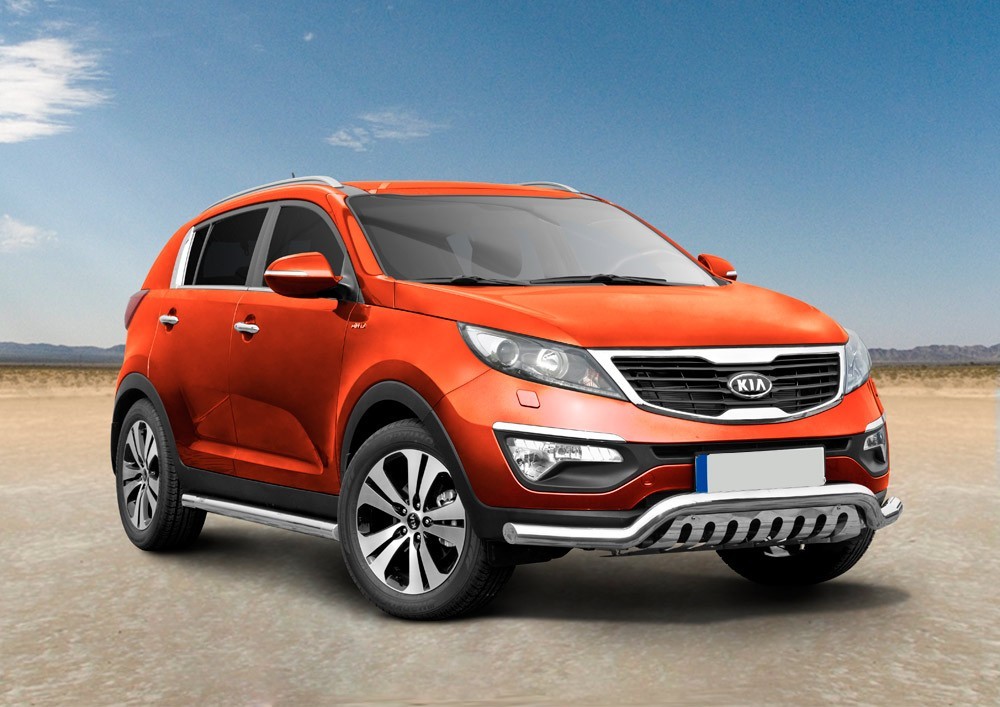 Pare-buffle barre de Spoiler et plaque de protection KIA Sportage (2010-2015)