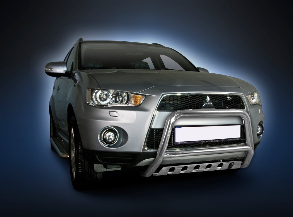 Pare-buffle avec plaque de protection Mitsubishi Outlander (2009-2012)