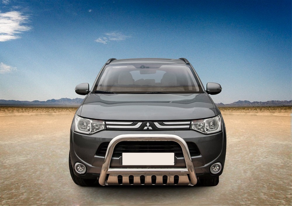 Pare-buffle avec plaque de protection Mitsubishi Outlander (2012-2015)