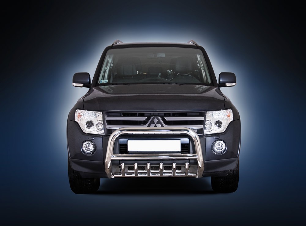 Pare-buffle avec grille Mitsubishi Pajero (2007 - 2015)