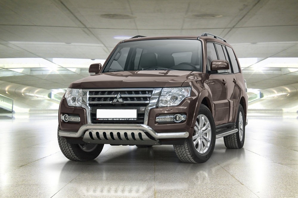 Pare-buffle barre de Spoiler et plaque de protection Mitsubishi Pajero (2015 -)