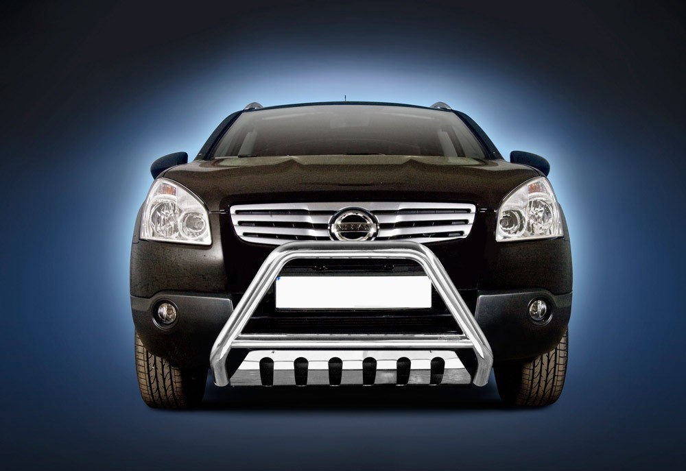 Pare-buffle avec plaque de protection Nissan Qashqai (2007-2010)