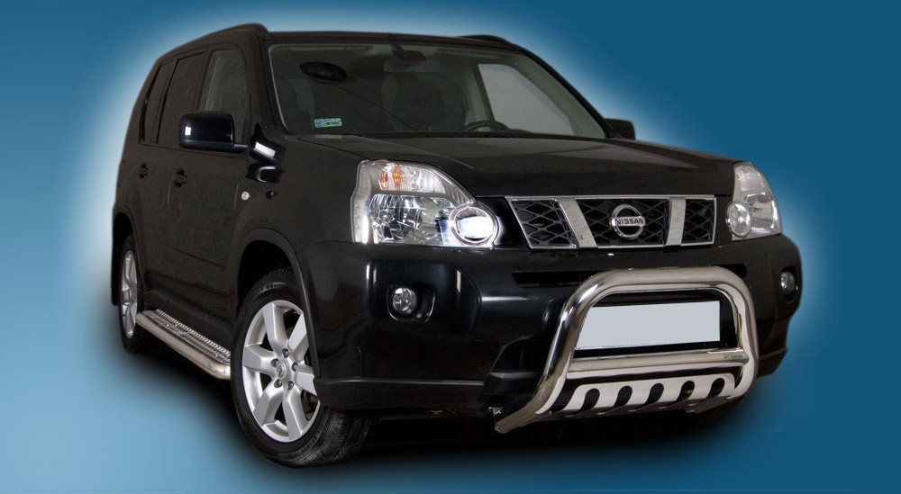 Pare-buffle avec plaque de protection Nissan X-Trail (2010-2014)