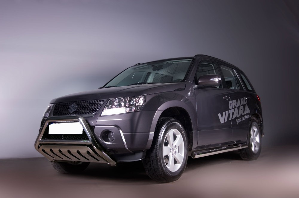 Pare-buffle avec plaque de protection Suzuki Grand Vitara (2006 - 2014)
