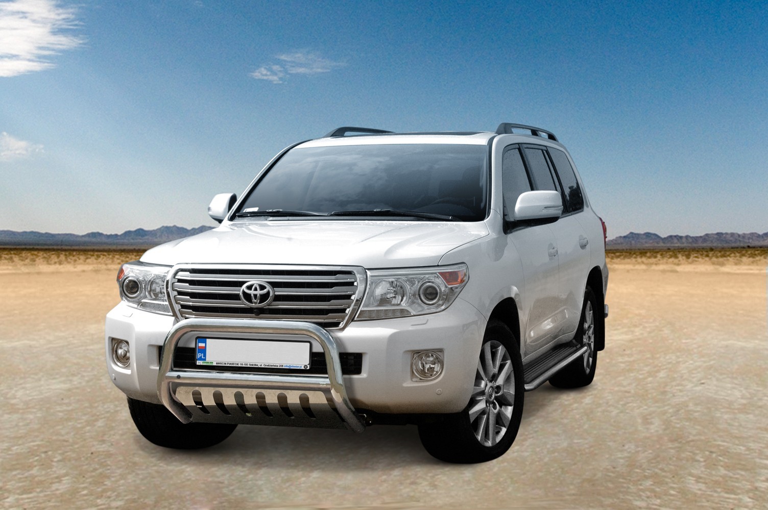 Pare-buffle avec plaque de protection Toyota Land Cruiser V8 (2012-)