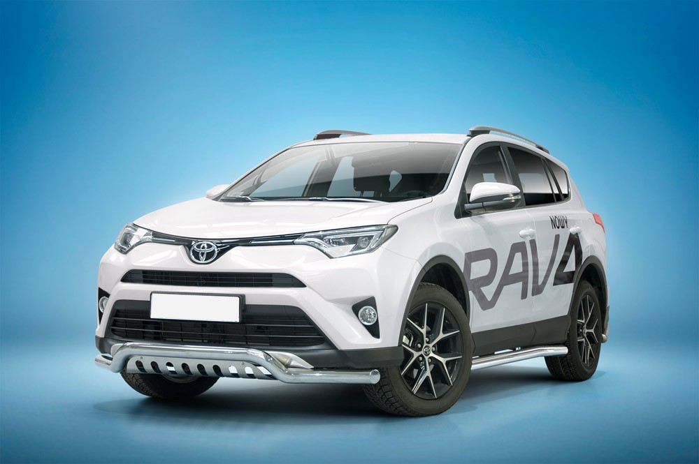 Pare-buffle barre de Spoiler et plaque de protection Toyota RAV4 (2016-)
