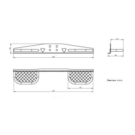 Marche-pied double appui pour Véhicule Utilitaire