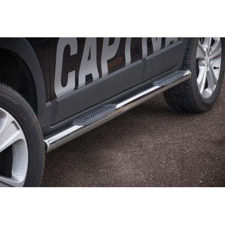 Marchepieds Chevrolet Captiva (2012-) - Latéraux avec revêtement en plastique anti-dérapant -