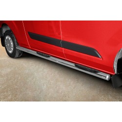 Marchepieds Ford Transit Custom L2 Long (2012 -) - Latéraux avec revêtement en plastique anti-dérapant -