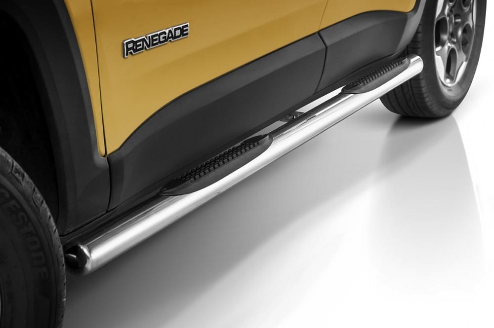 Marchepieds Jeep Renegade (2014-) - Latéraux avec revêtement en plastique anti-dérapant -
