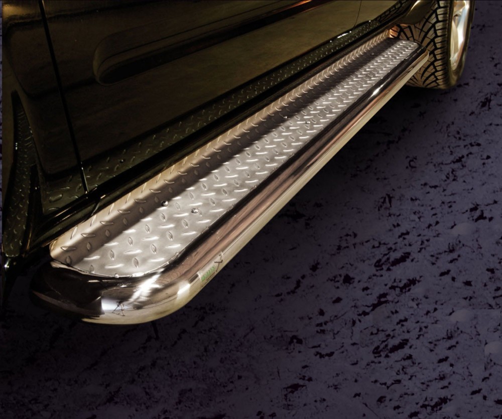 Marchepieds Nissan Navara (2010-2015) - Plat Avec Plaque Anti Dérapante -