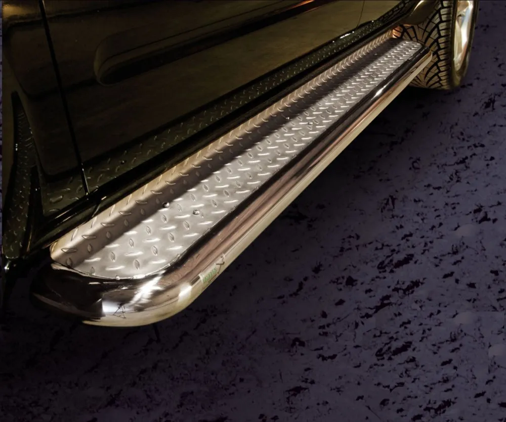 Marchepieds Nissan Navara (2010-2015) - Plat Avec Plaque Anti Dérapante -