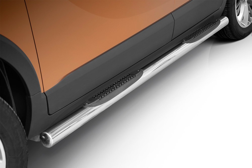 Marchepieds Opel Crossland X (2017-) - Latéraux avec revêtement en plastique anti-dérapant -