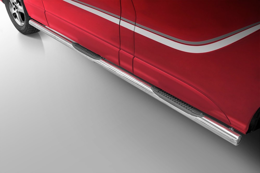 Marchepieds Opel Vivaro L2 Long (2014 -) empattement de 3498 mm -Latéraux avec revêtement en plastique anti-dérapant-