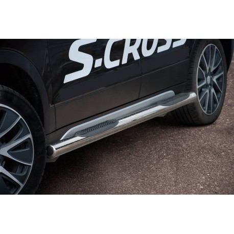 Marchepieds Suzuki SX4 S-CROSS (2013 - 2016) - Latéraux avec revêtement en plastique anti-dérapant -