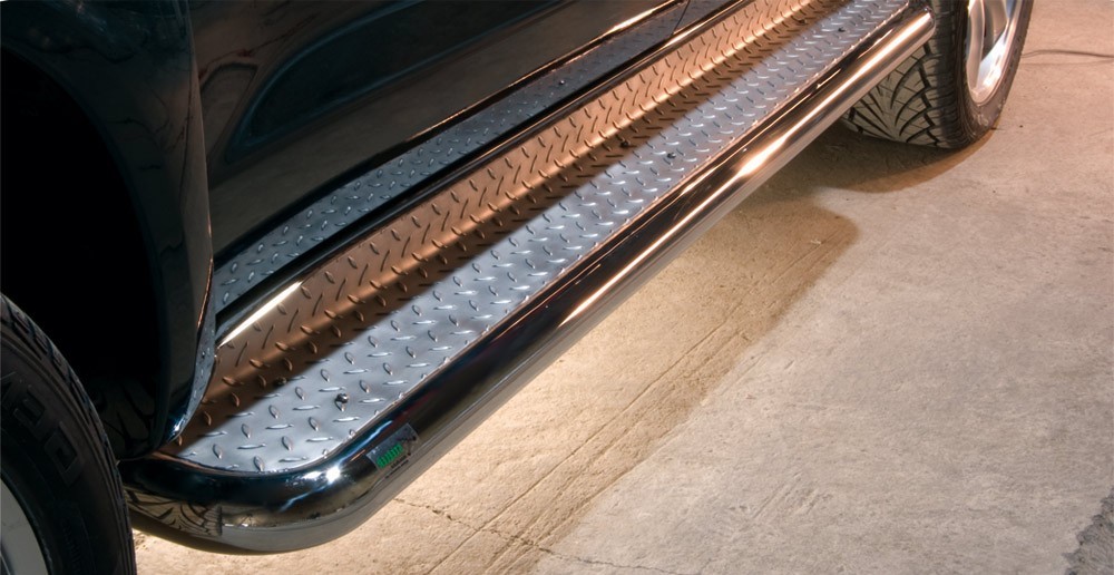 Marchepieds Toyota Hilux (2011 - 2015) - Plat avec plaque anti-dérapante -