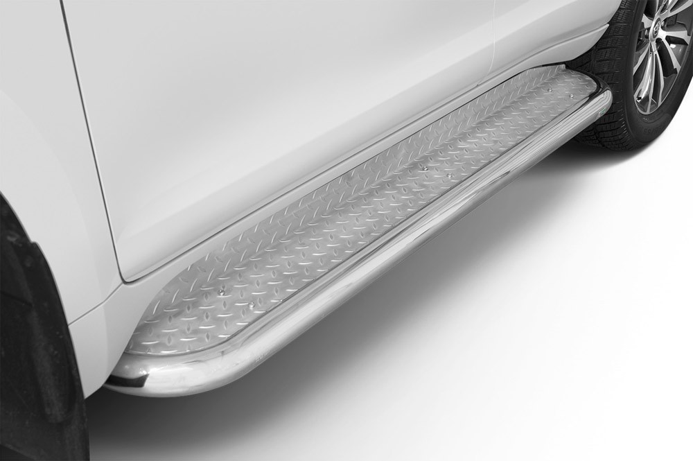 Marchepieds Toyota Land Cruiser 150 (2017-) - Plat avec plaque anti-dérapante -