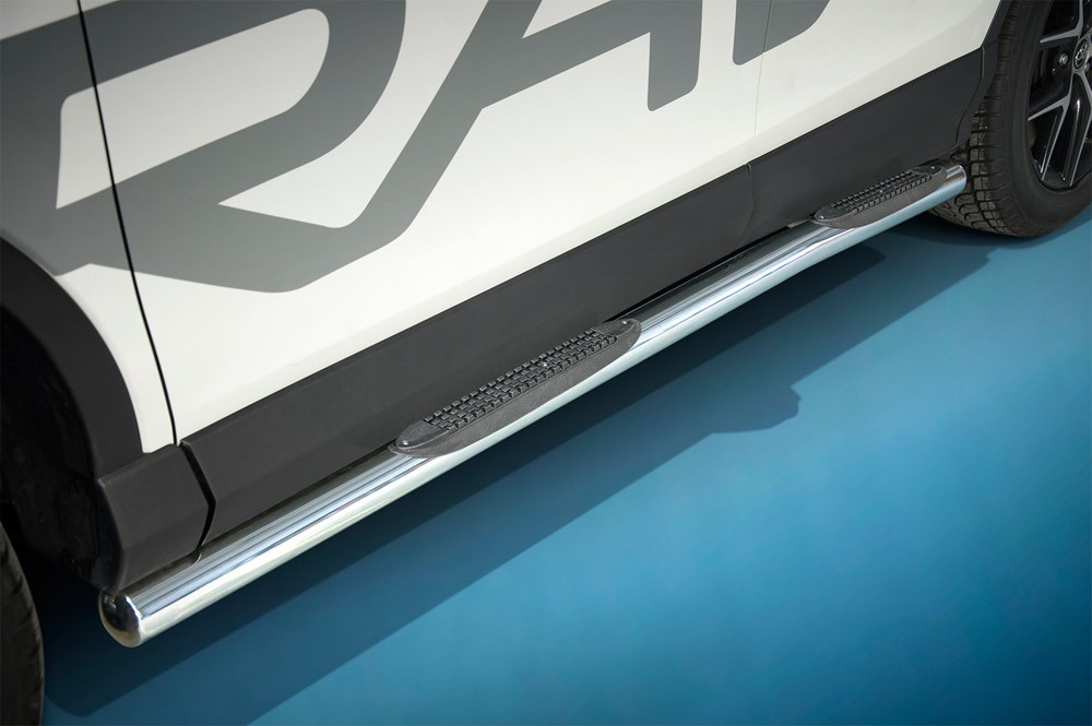 Marchepieds Toyota RAV4 (2015 -) - Latéraux avec revêtement en plastique anti-dérapant -