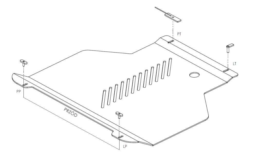 Plaque de protection moteur et boite de vitesses Ford Connect (2013-)