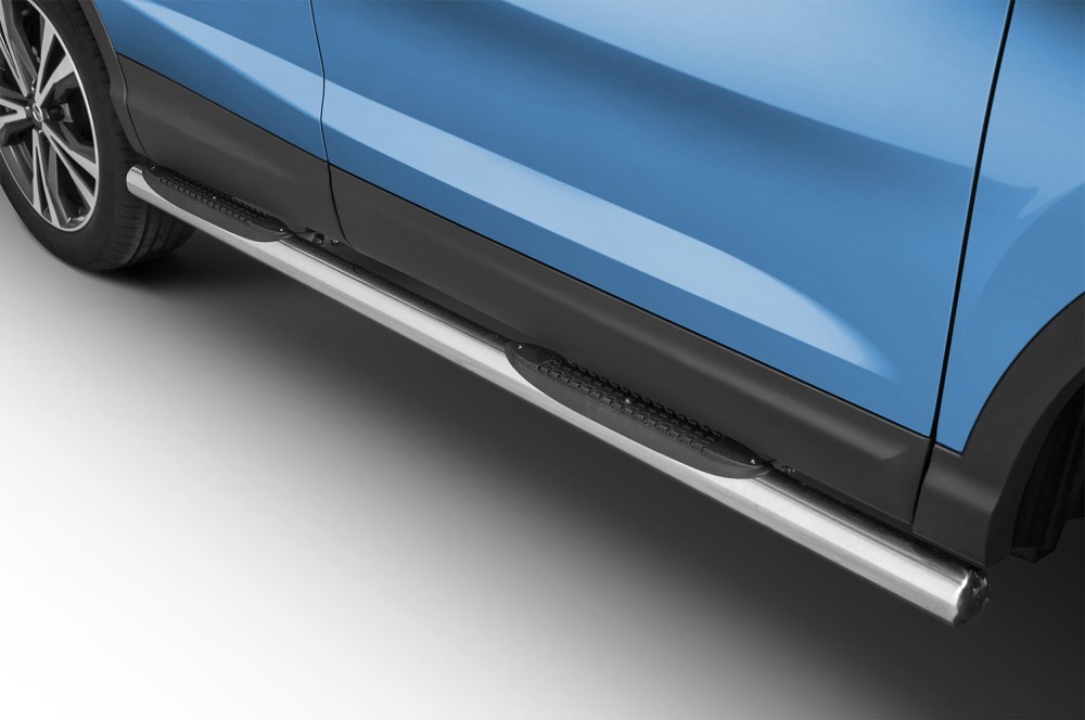 Marchepieds Nissan Qashqai (2017 -) - Latéraux avec revêtement en plastique anti-dérapant -