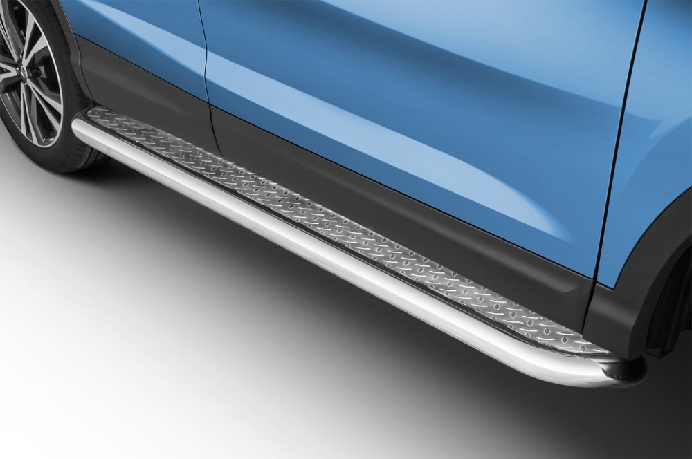 Marchepieds Nissan Qashqai (2017-) - Plat Avec Plaque Anti Dérapante -