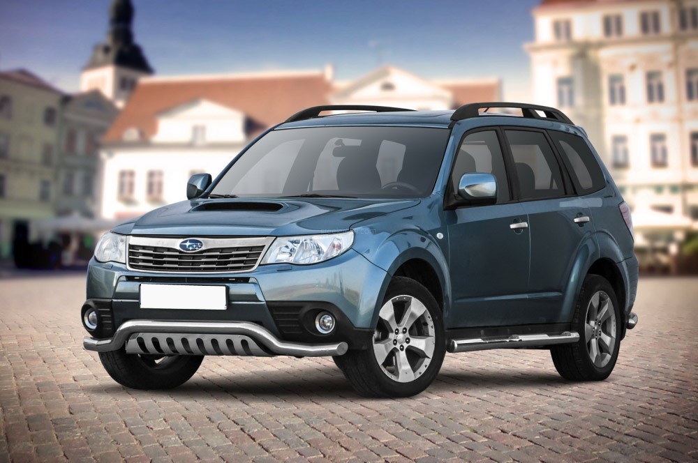 Barre pare buffle avec plaque de protection Subaru Forester (2008-2013)