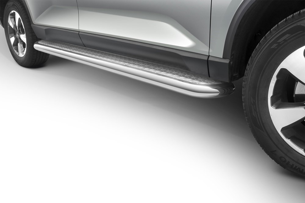 Marchepieds SsangYong Rexton à partir de 2018 - Plat Avec Plaque Anti Dérapante