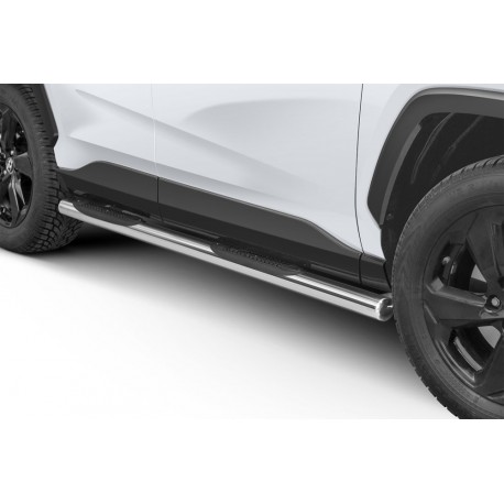 Marchepieds Toyota RAV4 à partir de 2018 - Latéraux avec revêtement en plastique anti-dérapant -