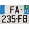 Plaque d’immatriculation Alu pour 4×4 (Tous départements)