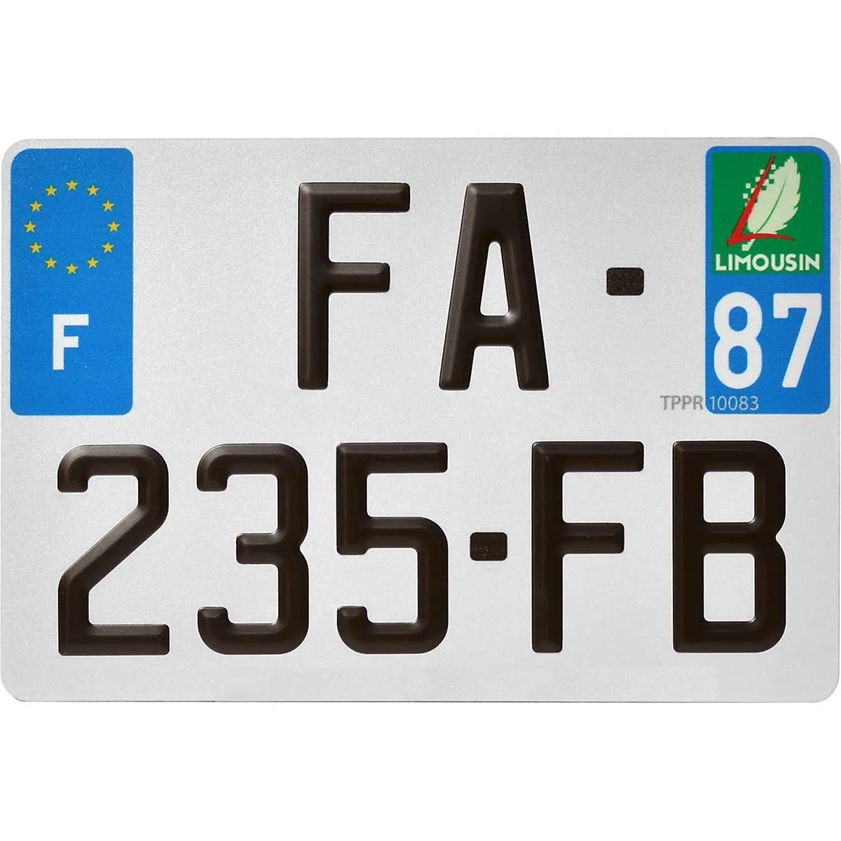 Plaque d'immatriculation 4x4 alu