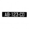Plaque d'immatriculation Alu noire voiture de collection (nouvelle immat)