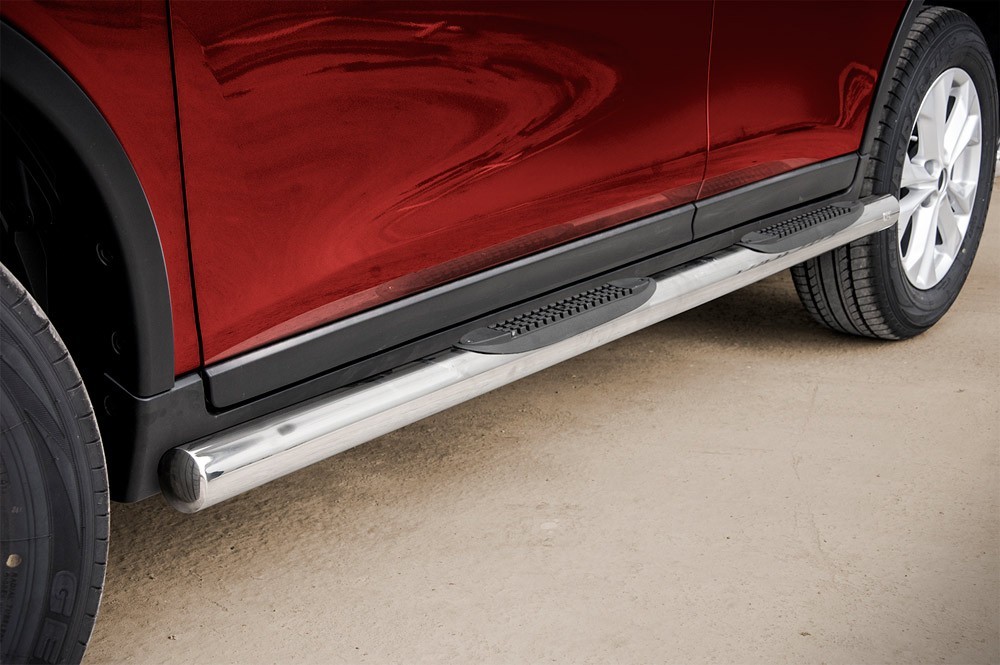 Marchepieds Nissan X-Trail (2014-) - Latéraux avec revêtement en plastique anti-dérapant -