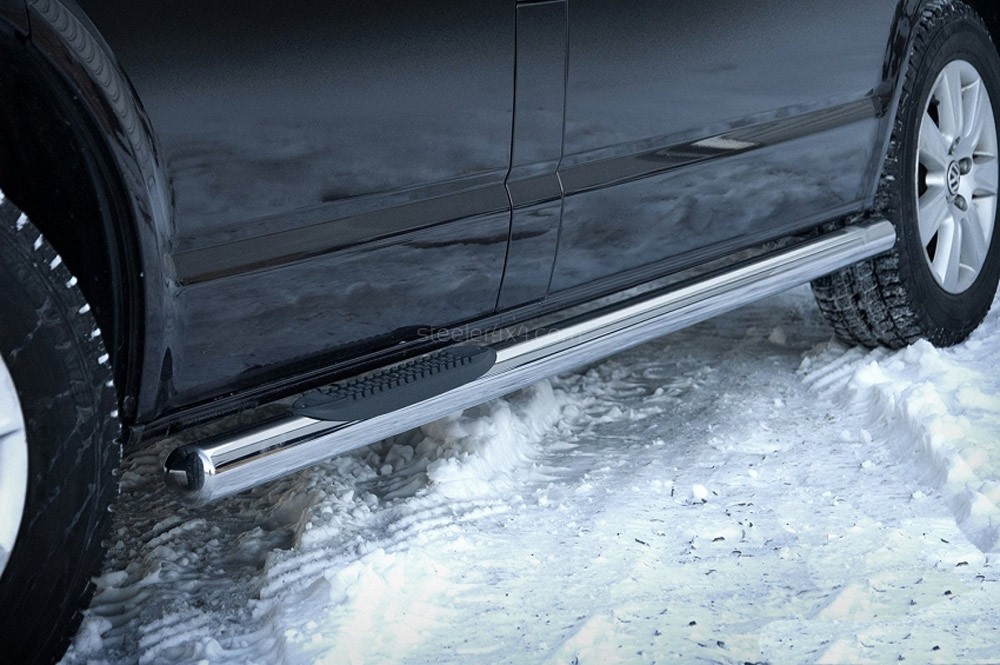 Marchepieds VW T6 Court L1 (2015-) - Avec empattement de 3m- Latéraux avec revêtement en plastique anti-dérapant-