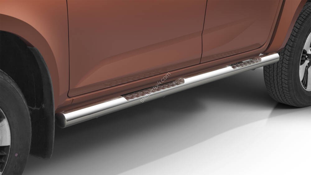 Marchepieds Mitsubishi L200 (2015-) - Plat Avec Plaque Anti Dérapante -