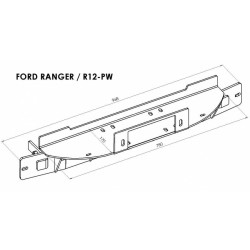 Platine avec Treuil Electrique (Câble Acier) pour Ford Ranger (2007-2012)