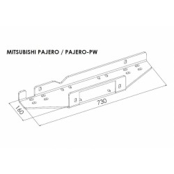 Platine avec Treuil Electrique (Câble Acier) pour Ford Ranger (2007-2012)