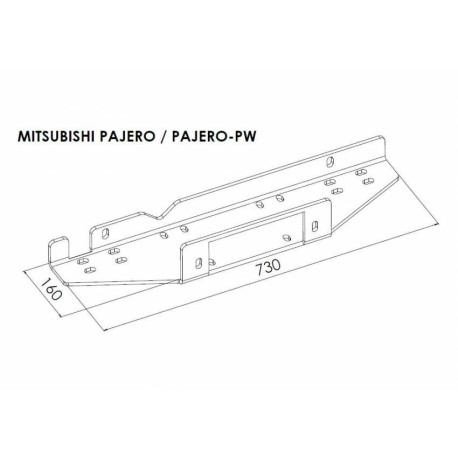 Platine avec Treuil Electrique (Câble Acier) pour Ford Ranger (2007-2012)