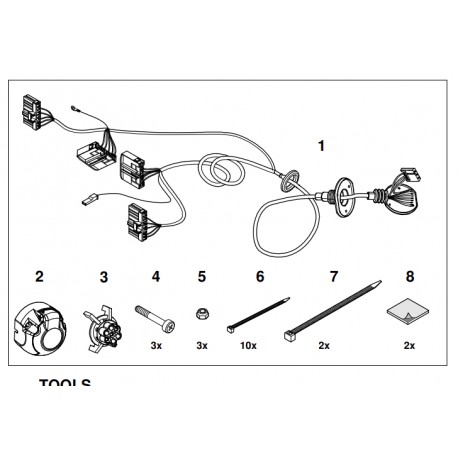 Faisceau spécifique (7 broches) Ford FOCUS Break (2005-5/2011) 