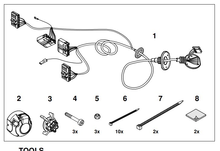 Faisceau spécifique (7 broches) Ford FOCUS Break (2005-5/2011) 