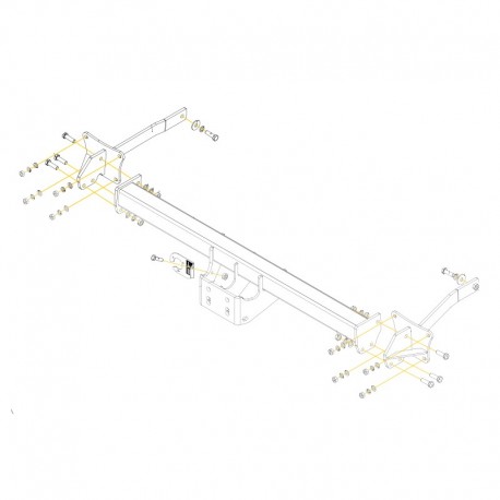 Attelage Boisnier Pour Ford Transit Custom Produit à partir du 08/2023 [Rotule sur platine]
