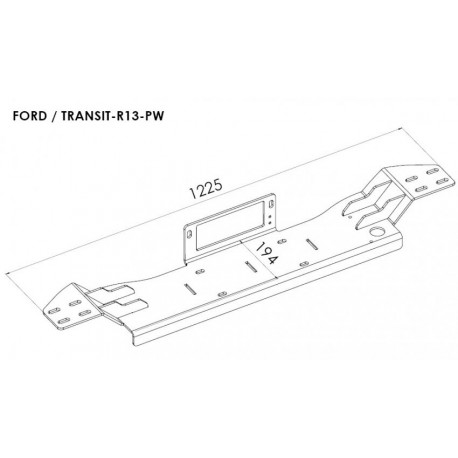Platine avec Treuil Electrique (Câble Acier) pour Ford Ranger (2007-2012)