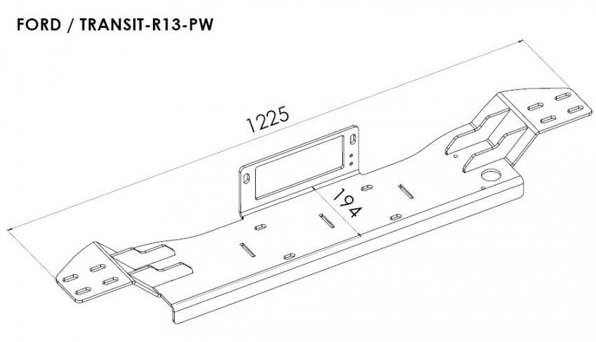 Platine avec Treuil Electrique (Câble Acier) pour Ford Ranger (2007-2012)