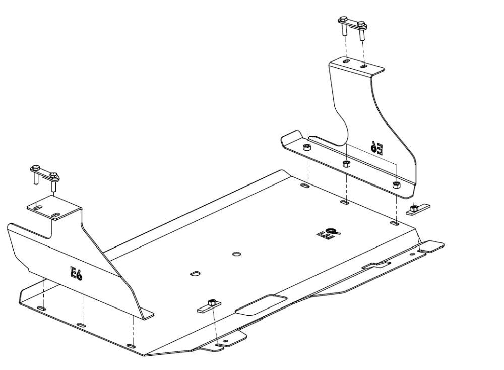 Plaque de protection moteur et boite de vitesses Ford Transit (FWD) (2006-2012)