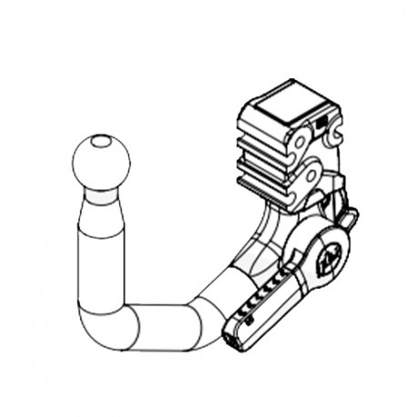 Attelage Volkswagen Tiguan II à partir de 2016 [Rotule avec outils]