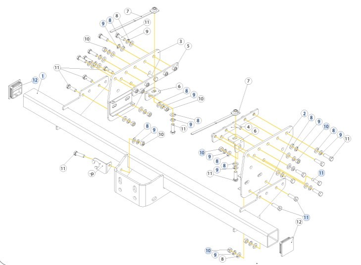 Attelage GDW pour Mitsubishi L200 à partir du 9/2019 [Rotule sur platine]