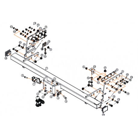 Attelage Aragon pour Mitsubishi L200 à partir du 9/2019 [Rotule Mixte]