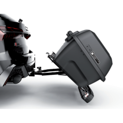 Coffre sur attelage - plateforme Reloader + box Recargo + porte-vélos